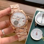 Copy Rolex Day Date 2 41mm watches Rose Gold President White Dial
